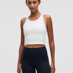 Lululemon Swiftly Tech Cropped Racerback Tank Top 2.0 White Size 14